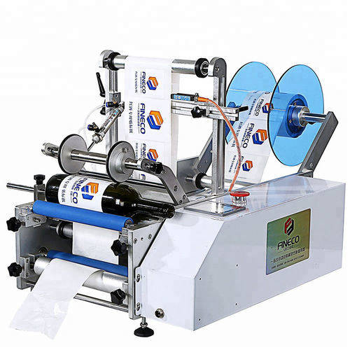 Etiquetadora controlada por PLC - FK603 - Guangdong Fineco Machinery Group Co., Ltd - semiautomática / para botellas / para aplicación en la parte inferior del producto