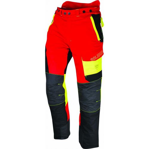 Pantalón de trabajo - COMFY - Solidur - de tejido / forestal / rojo