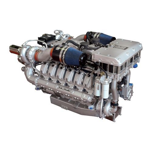 Motor diésel - V1312C2 MSD - Isotta Fraschini Motori spa - de 12 cilindros / inyección de alta presión / para aplicaciones marinas