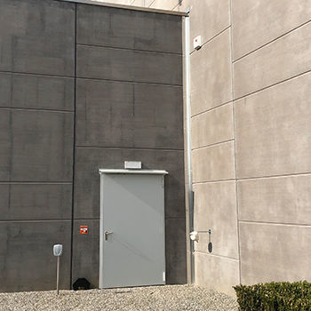 Puerta peatonal - FLY MULTIPURPOSE - Moreschi Chiusure Industriali S.r.l. - de acero galvanizado / para exteriores / cortafuegos