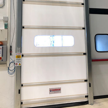 Puerta enrollable - SPEEDY ROLL - Moreschi Chiusure Industriali S.r.l. - de acero inoxidable / para interior / industrial