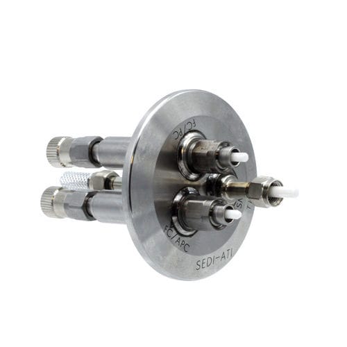 Pasamuros para brida - KTRAV-T12 - SEDI ATI - de alto vacío / para cable de fibra óptica / para fibra óptica