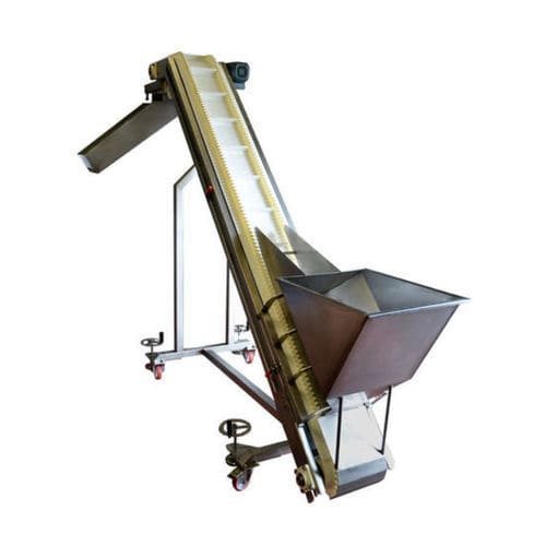 Transportador de cinta de charnela - Fine-Spect - inclinado / elevador / de transferencia