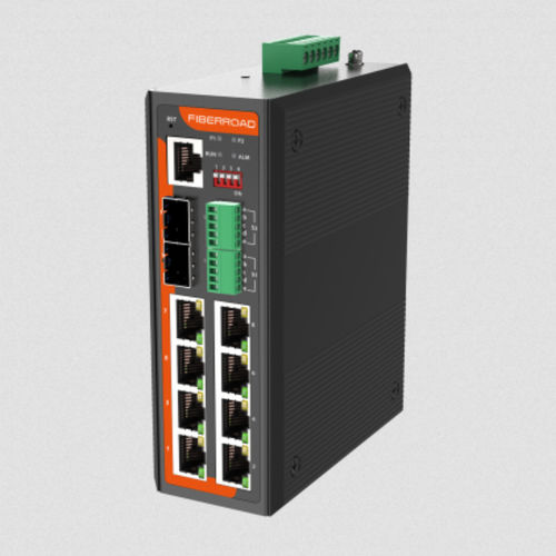 Conmutador Ethernet inteligente - FR-7M3408S - Fiberroad Technology - 12 puertos / en serie / en riel DIN