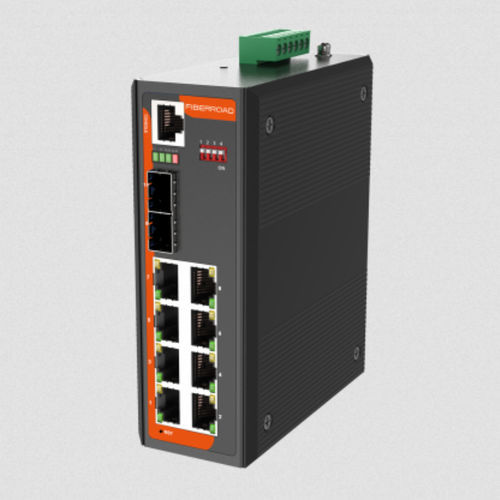 Conmutador Ethernet administrable - FR-7S3208L - Fiberroad Technology - 10 puertos / gigabit / en riel DIN