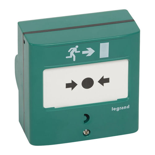 Pulsador de alarma manual de alarma de incendio - 1 380 48 - Legrand - de membrana