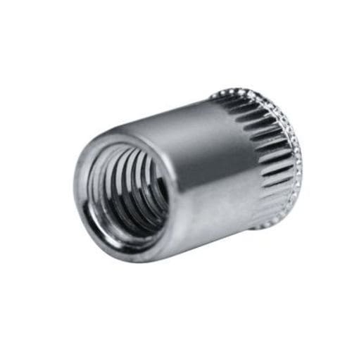 Tuerca moleteada - 7551212000-74  - Goebel Group - autoinsertable remachable / de acero inoxidable / de cabeza avellanada