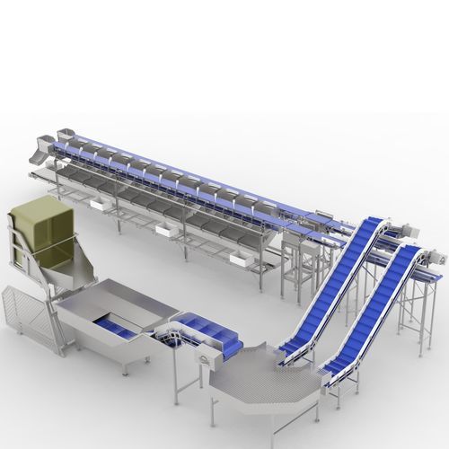Calibradora para alimentos congelados - PRSG-FFG - Arde Makine San. ve Tic. Ltd. Şti. - para pescado / de banda / con transportador