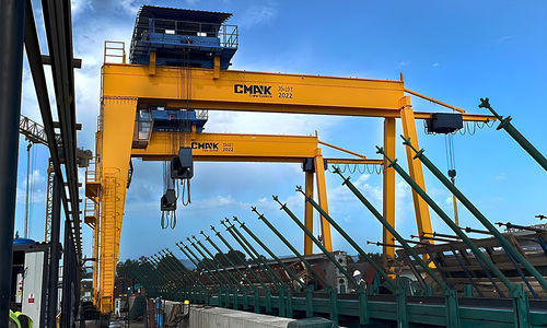 Pórtico en riel - CMAK Crane Systems - para contenedores / para obra de elementos prefabricados / para el metro
