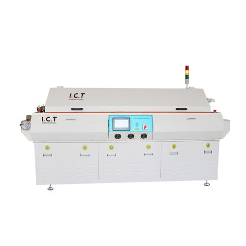 Máquina de soldadura blanda por refusión - T series - Dongguan ICT Technology Co.,Ltd - controlada por PLC / para PCB / de varias zonas