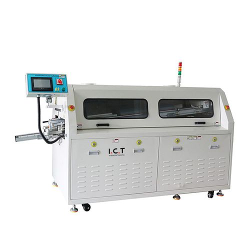 Máquina de soldadura blanda por ola - W series - Dongguan ICT Technology Co.,Ltd - por refusión / controlada por PLC / para PCB