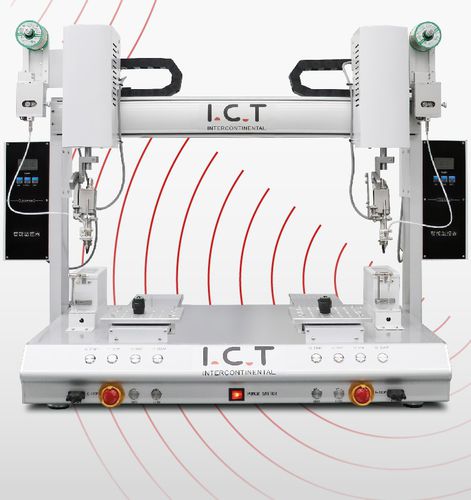 Máquina de soldadura blanda robotizada - I.C.T-SR250DD - Dongguan ICT Technology Co.,Ltd - de alta frecuencia / para PCB / de mesa