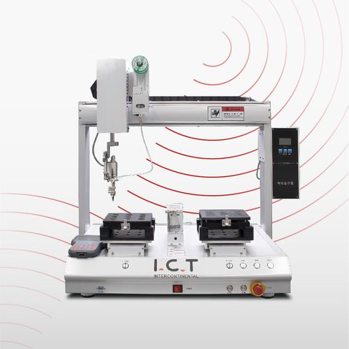 Máquina de soldadura blanda robotizada - I.C.T-SR250D - Dongguan ICT Technology Co.,Ltd - de alta frecuencia / por puntos / automática