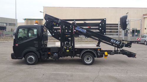 Cesta elevadora montada en tractor - SCA 22 HE - Safi Group srl - montada sobre camión / electrohidráulica / para uso exterior
