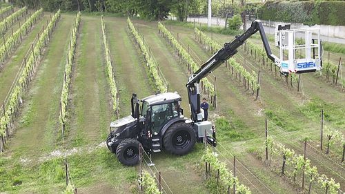 Cesta elevadora montada en tractor - SCJ20 - Safi Group srl - montada sobre camión / electrohidráulica / para la agricultura