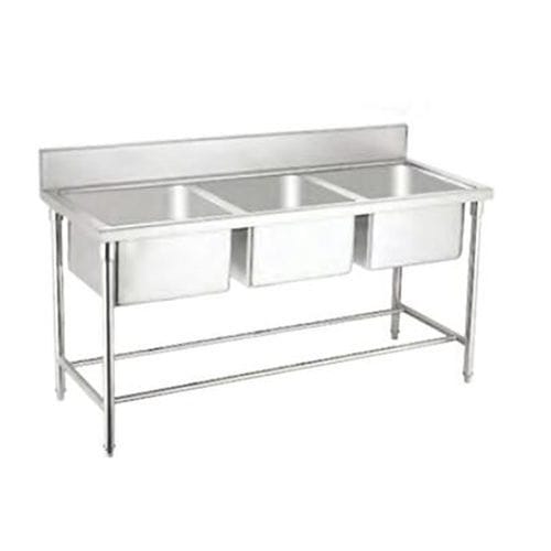 Fregadero para la industria agroalimentaria - Zibo Unique Machinery Co., Ltd. - para el lavado de manos / para el lavado de frutas y verduras / de acero inoxidable