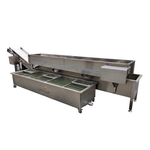 Línea de lavado de alimentos para verdura - Zibo Unique Machinery Co., Ltd. - para fruta / automática / con transportador de cinta