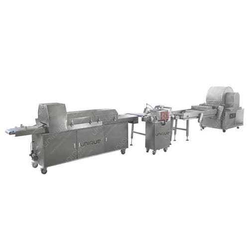 Línea de producción de platos precocinados de rollitos de primavera - Zibo Unique Machinery Co., Ltd.
