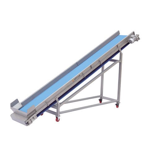 Transportador de banda - TS3570 - Zibo Unique Machinery Co., Ltd. - inclinado / de transporte / con ruedas