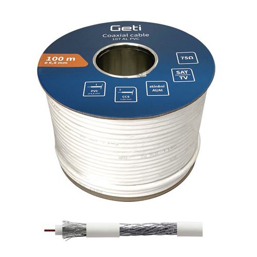 Cable eléctrico RF - 107AL  - GETI - coaxial / blindado / cinta