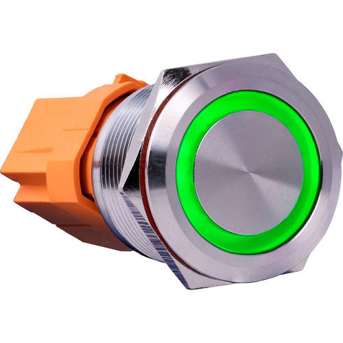 Botón pulsador IP67 - Button22C-L-GR - Joy-It - de acero inoxidable / con led verde / de bloqueo