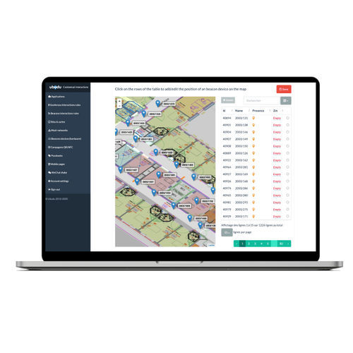 Software tablero de control - Ubudu SAS - de cartografía / para infraestructuras / RTLS