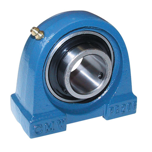 Soporte con rodamiento de placa - CMW - autoalineante / de bolas / de hierro fundido
