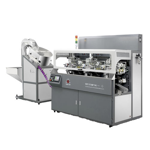 Máquina de dorado en caliente electroneumática - TAR-107 - Shenzhen xinzhong plastic - para botellas de vidrio / para tapones