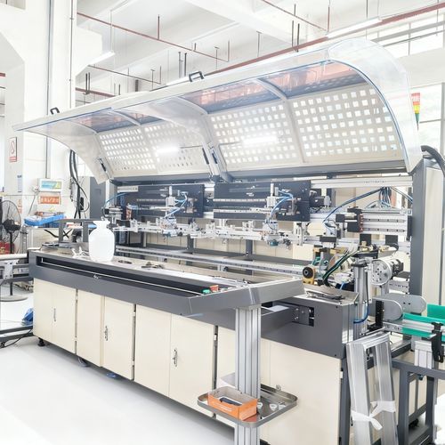 Máquina de serigrafia multicolor - Shenzhen xinzhong plastic - automática / para productos cilíndricos
