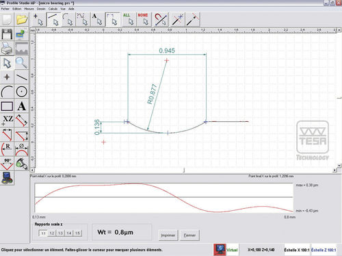 Software de visualización - PROFILE STUDIO - TESA Technology - de medición / de base de datos / de creación