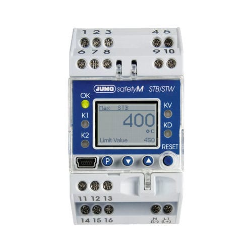 Limitador de temperatura con pantalla LCD - safetyM STB/STW - JUMO Process Control, Inc. - IEC / de seguridad / en riel DIN