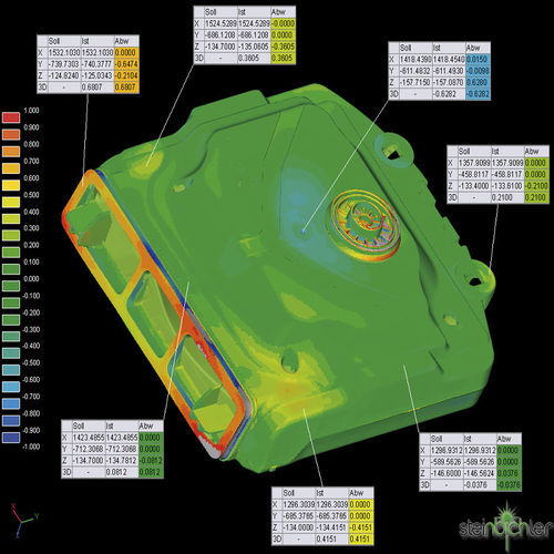 Software de control de piezas per comparación con modelo CAD - INSPECTplus - Steinbichler Optotechnik