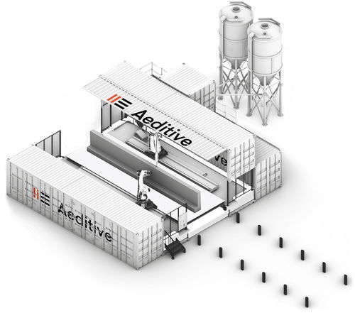 Impresora 3D robotizada - Aeditor - Aeditive GmbH - de hormigón / para el sector de la construcción / de inyección de tinta