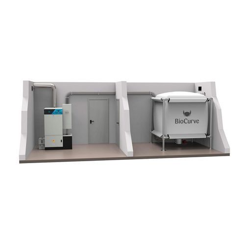 Silo para productos a granel - BioCurve - para pellets / de tejido / para la industria