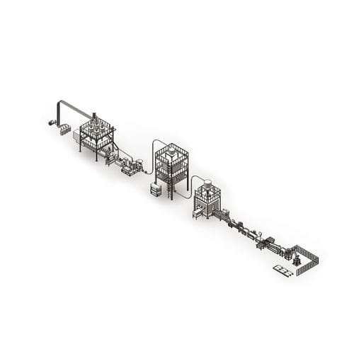 Línea de extrusión de doble tornillo - ES series - Feininger (Nanjing) Energy Saving Technology Co., Ltd. - de alto rendimiento / controlada por PLC / para peletización