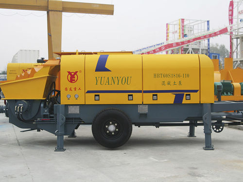 Bomba para hormigón montada en remolque - HBTS series - Shandong Yuanyou Heavy Industry Science&Technology Co., Ltd. - para obra