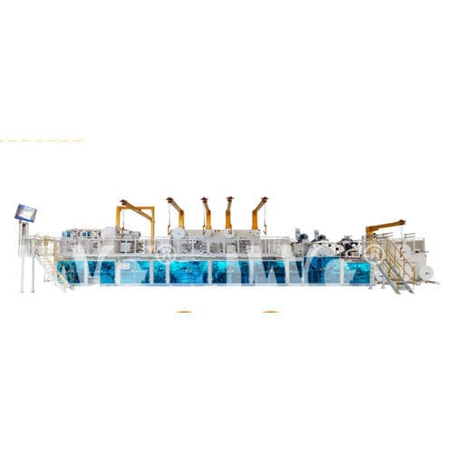 Línea de producción de pañales - JWC-CFD-SV-TF - Jiangsu Jwc Machinery Co., Ltd. - automática / flexible / doblado