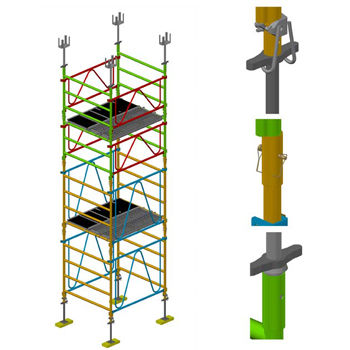 Torre de andamio fijo - SHORING TOWER D - DACAME, S.L. - de fachada / modular