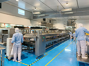 Línea de elaboración de pasteles automática - Foshan Shunde Qualibake Food Machinery Co., Ltd. - para la industria agroalimentaria
