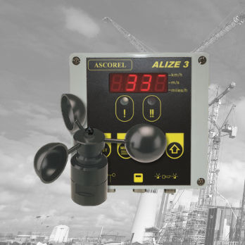 Indicador de velocidad del viento - ALIZÉ 3 - ASCOREL - digital / con alarma / para grúas