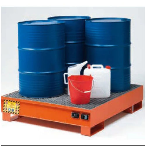 Cubeta de retención para barriles - ECO 304 series  - Justrite Italia SRL - de acero / con rejilla galvanizada / autoportante