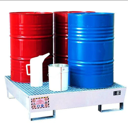 Cubeta de retención para barriles - EKON 104 Z series  - Justrite Italia SRL - de 4 bidones / de acero / para palés