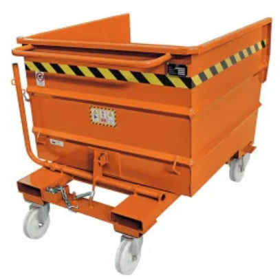 Volquete basculante de fondo abrible - LT0750 - Justrite Italia SRL - de acero inoxidable / de acero / de acero galvanizado