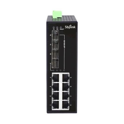 Conmutador Ethernet no administrable - RPT-1012G-4F-X4  - Sbjlink/Subject Link Inc. - 12 puertos / Gigabit Ethernet / en riel DIN
