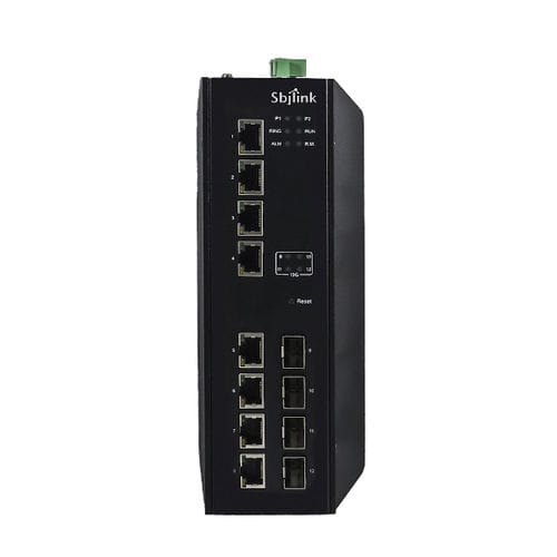 Conmutador Ethernet administrable - RPT-2012X-4F-T-X1 - Sbjlink/Subject Link Inc. - 12 puertos / Gigabit Ethernet / en riel DIN