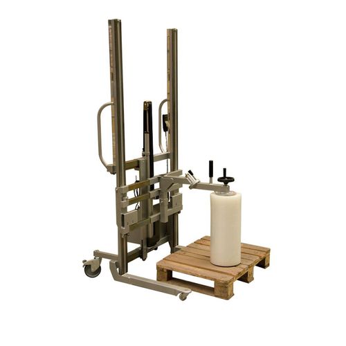 Apiladora semieléctrica - LEV100 - Manuvit - con operador a pie / 12 V / para barriles