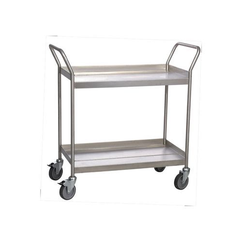 Carretilla de transporte - Manuvit - de servicio / de acero inoxidable / 2 niveles