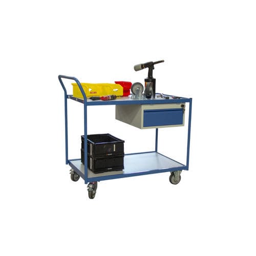 Banco de trabajo de metal - Manuvit - para ensamblaje / para taller / con 4 cajones