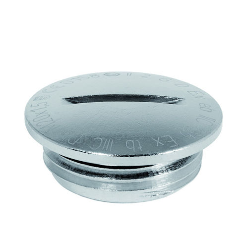 Tapón redondo - V102-1xxx-zz-EX series - Jacob GmbH - roscado / de latón niquelado / para zona peligrosa