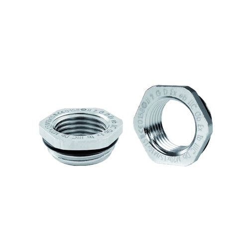Reductor macho-hembra roscado - R102-1xxxx-zz-EX series - Jacob GmbH - de latón niquelado / hexagonal / antideflagrante
